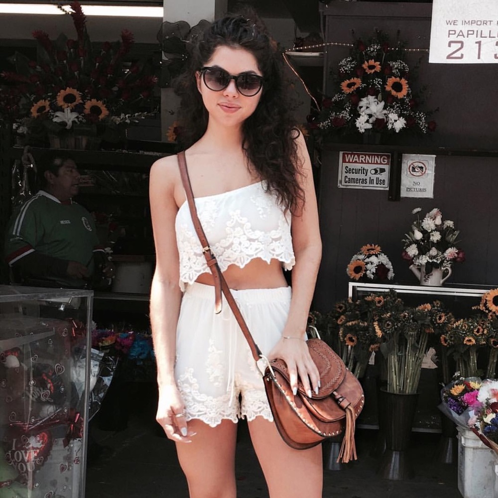 Band of Gypsies Sheer Lace Crop Top (set)