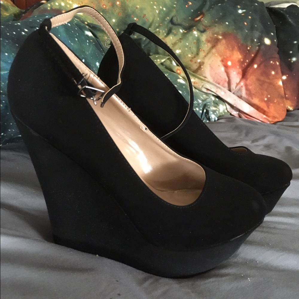 Platform wedge Mary Janes