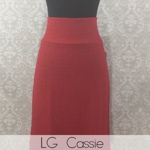 Last chance! NWT Lularoe red Cassie pencil skirt