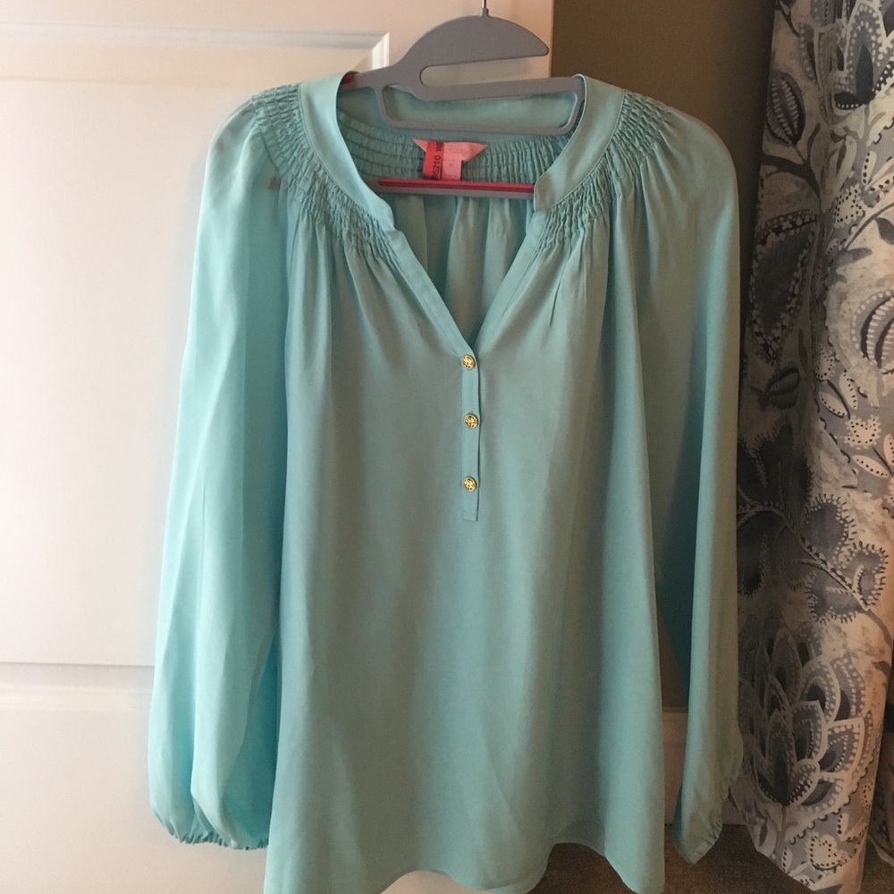 Lilly Pulitzer Elsa Silk Top Like New; worn ONCE
