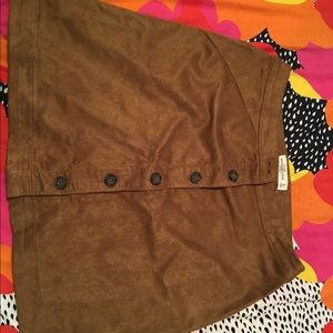 Faux suede skirt
