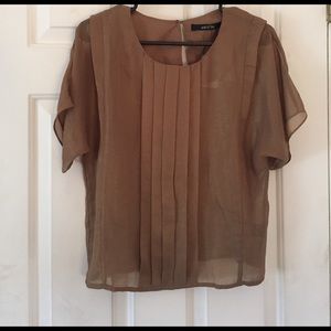 Sheer gold blouse