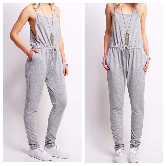 grey jogger jumpsuit