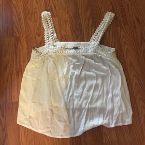 Charloutte Russe White Flowy Tank Top, XL