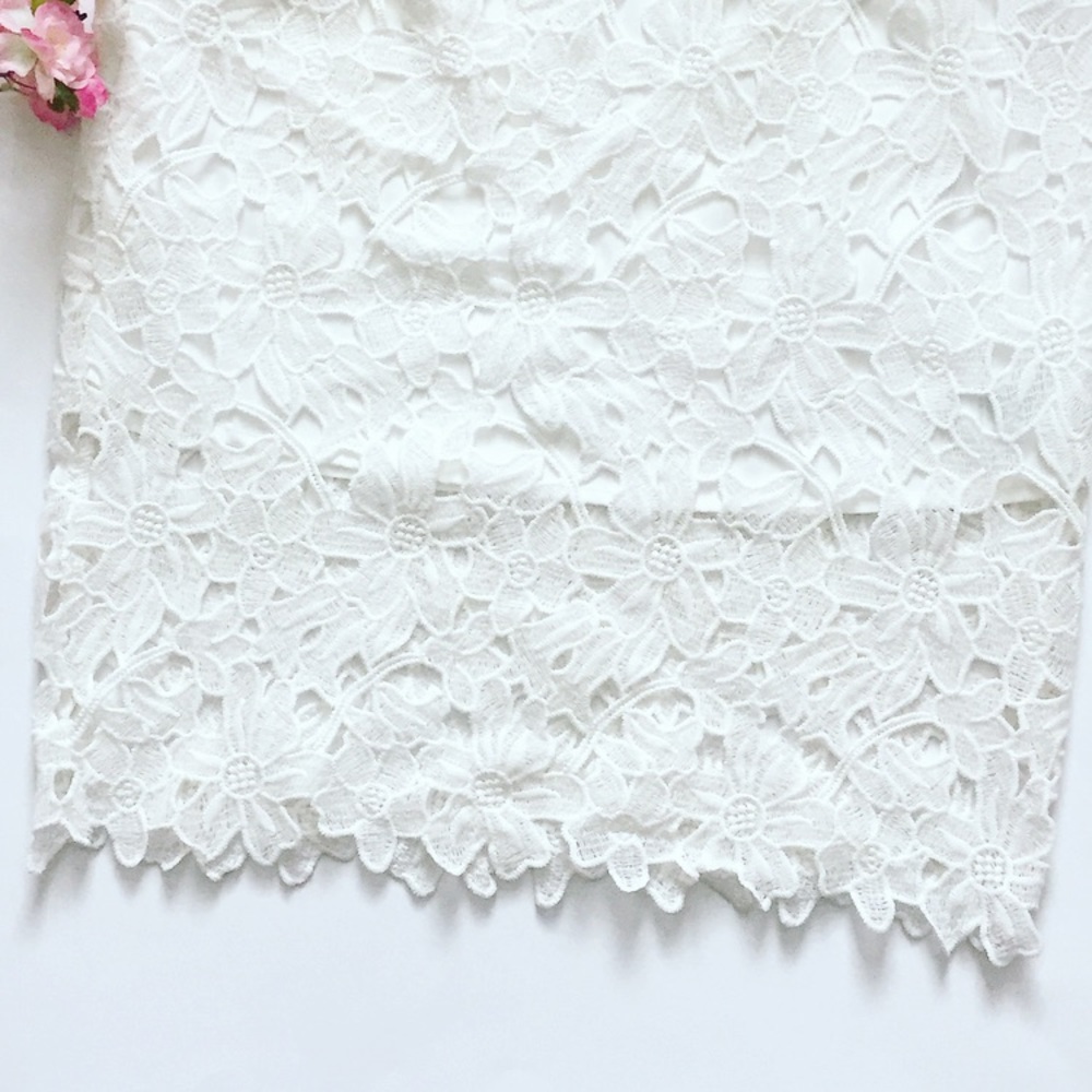 NWT Altar'd State White Crochet Skirt - Picture 4 of 4