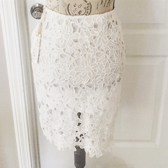 NWT Altar'd State White Crochet Skirt - Picture 3 of 4