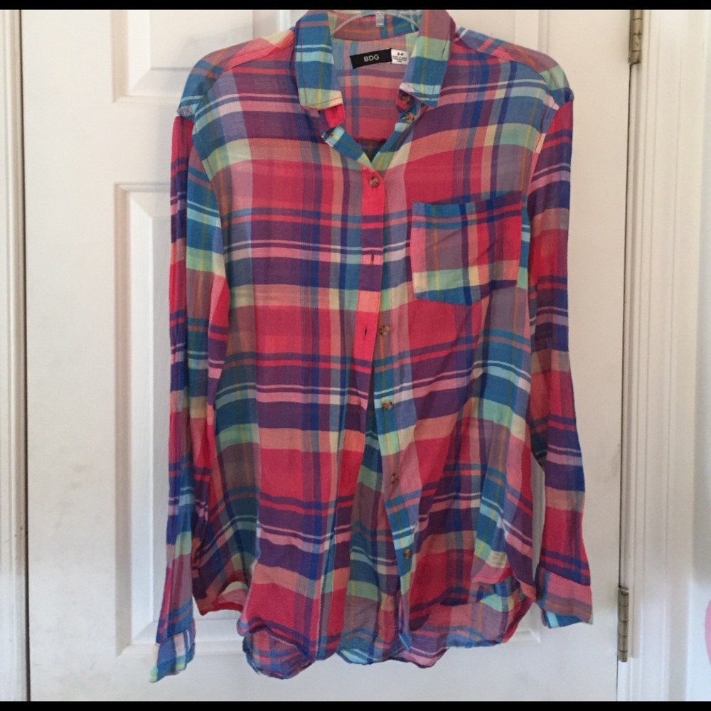 Plaid linen shirt