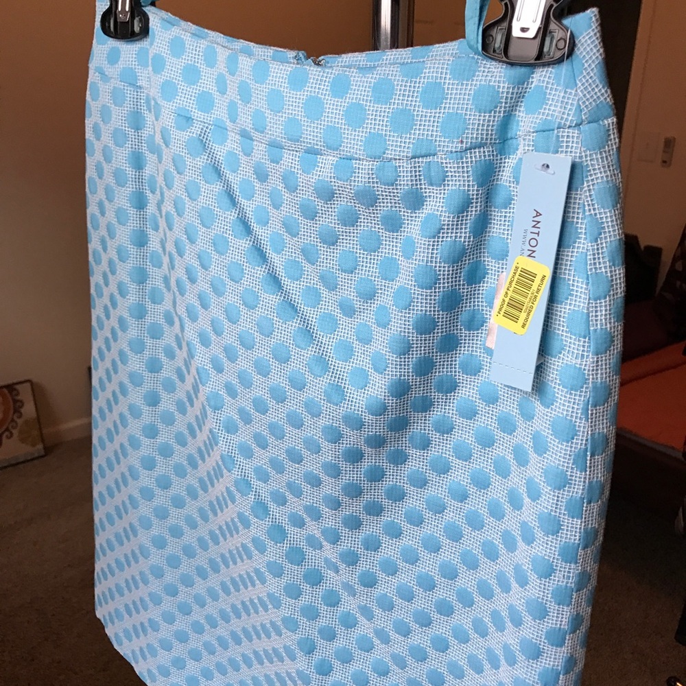 Antonio Melani light blue career skirt size 2 NWT