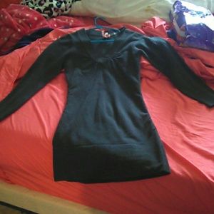 Dark grey sweater dress
