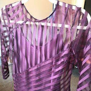 Antonio Melani burgundy sheer blouse XS