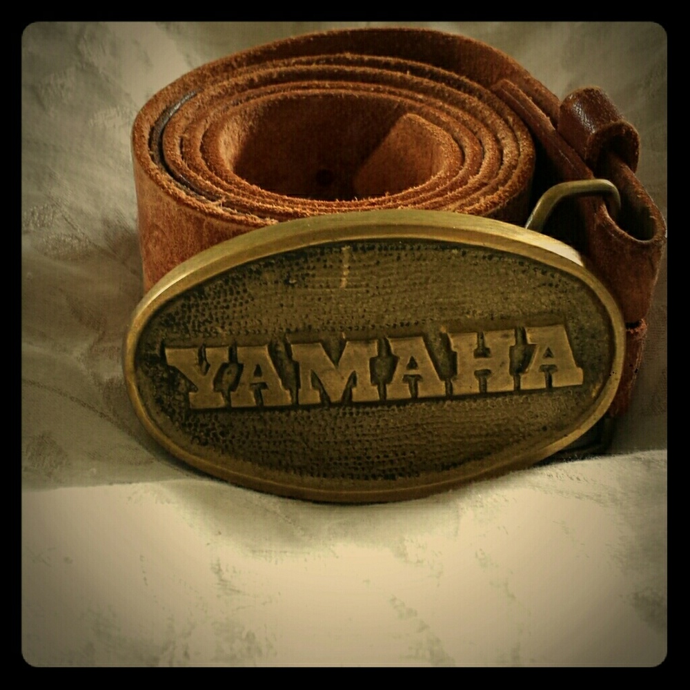 Vintage Yamaha leather belt