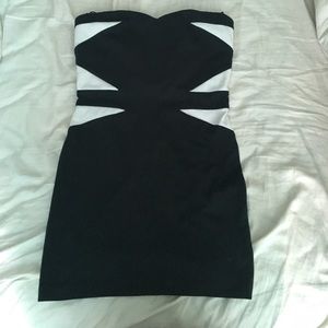 Mini strapless dress