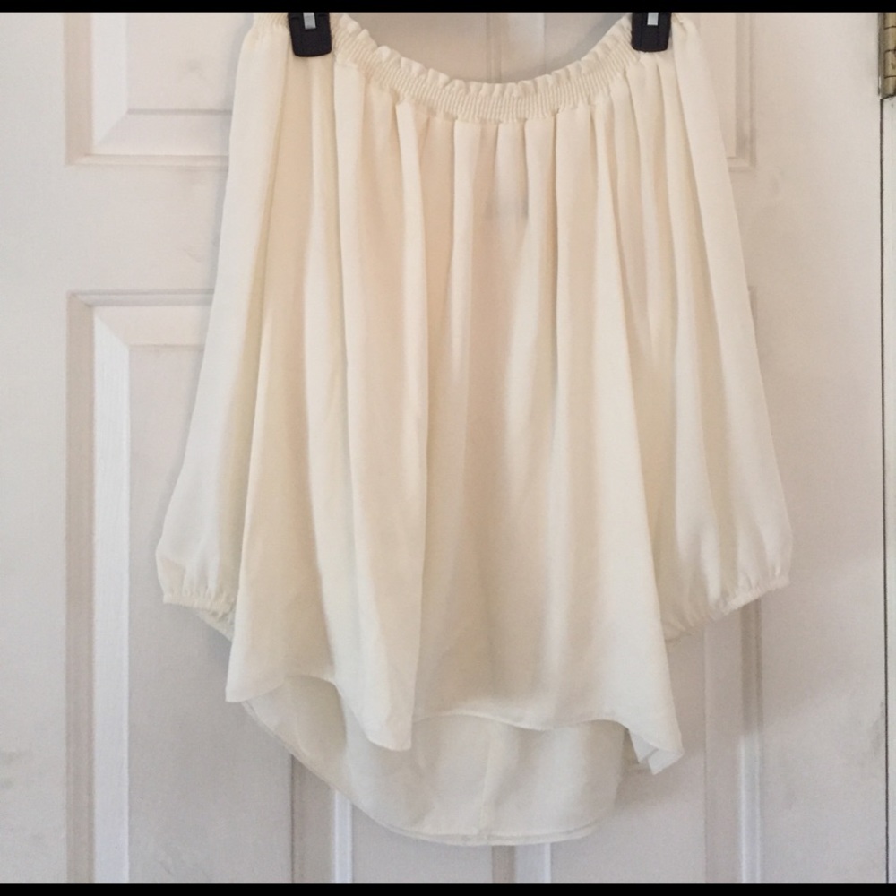 White off the shoulder top