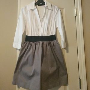 Black belted dress with side pockets