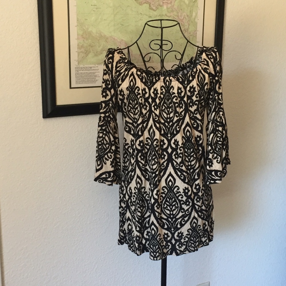 Cream 2 Cotton Black and Cream Shirt.