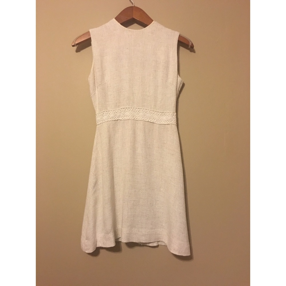 Vintage XS Beige/ White Lace Sun Dress