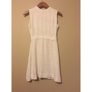 Vintage XS Beige/ White Lace Sun Dress