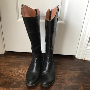 Corso Como Black Leather Knee High Boots