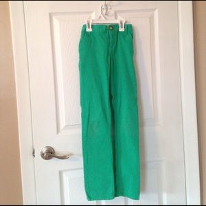 Green skinny jeans