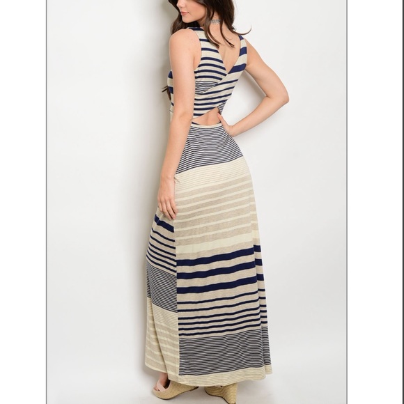 Striped Jersey Dress - Picture 2 of 7