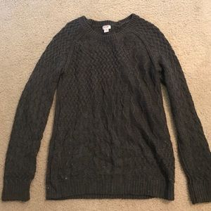 Grey cable knit sweater