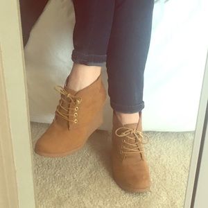 Tan Ankle Boots - Merona, Size 7.5