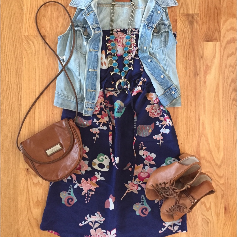 NWOT Lux Silk Strapless Dress