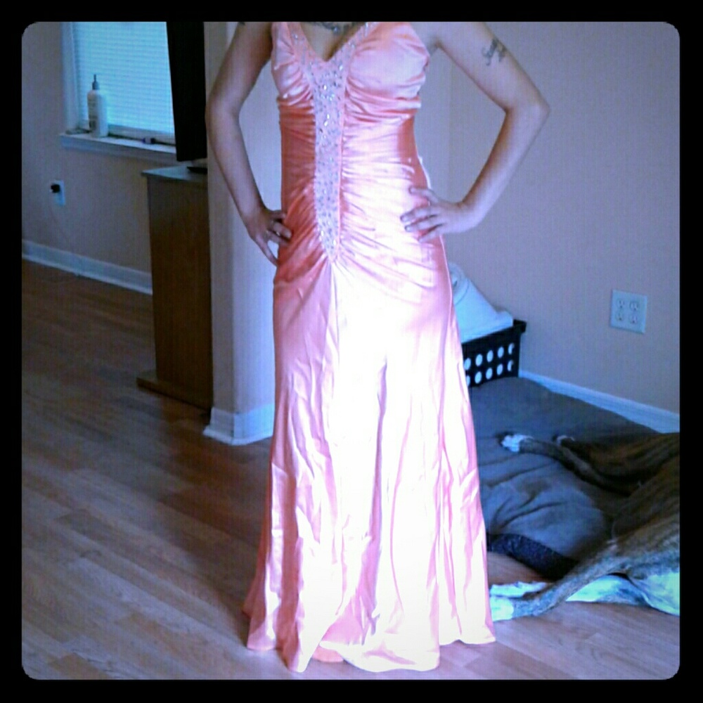 Elegant peach dress