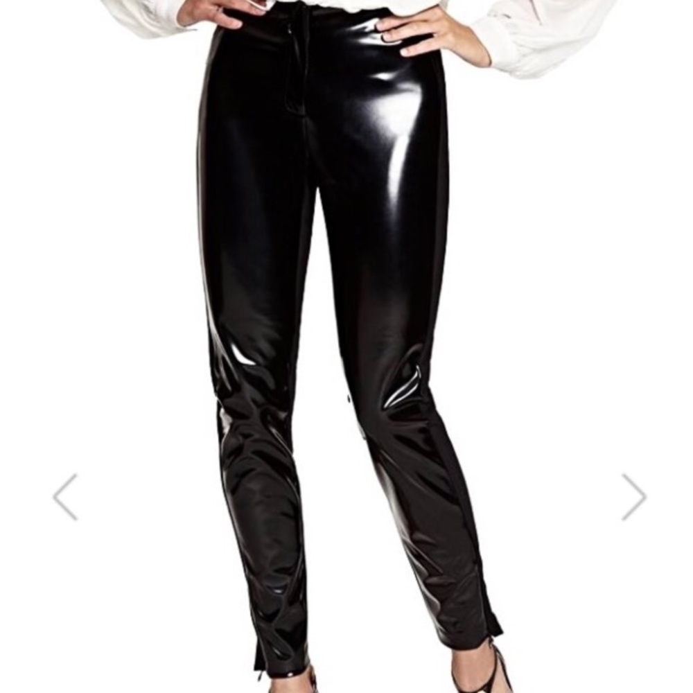 NWOT Marciano "Vinyl" Look Front Panel Pants XS - Picture 1 of 8