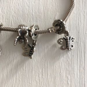 Pandora bracelet with all authentic pandora charms