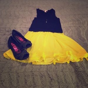 Bright Yellow Skater Skirt
