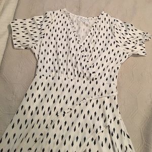 Gorgeous black and white faux wrap maxi dress