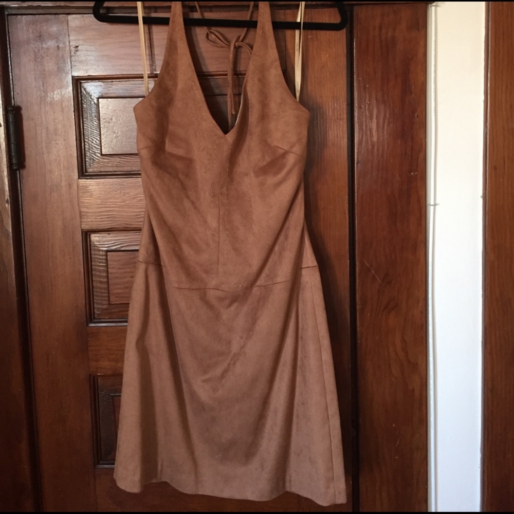 NWT faux suede BCBG dress