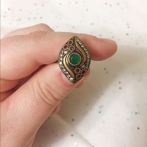 FLASH SALE Boho Statement Ring Sterling and Brass