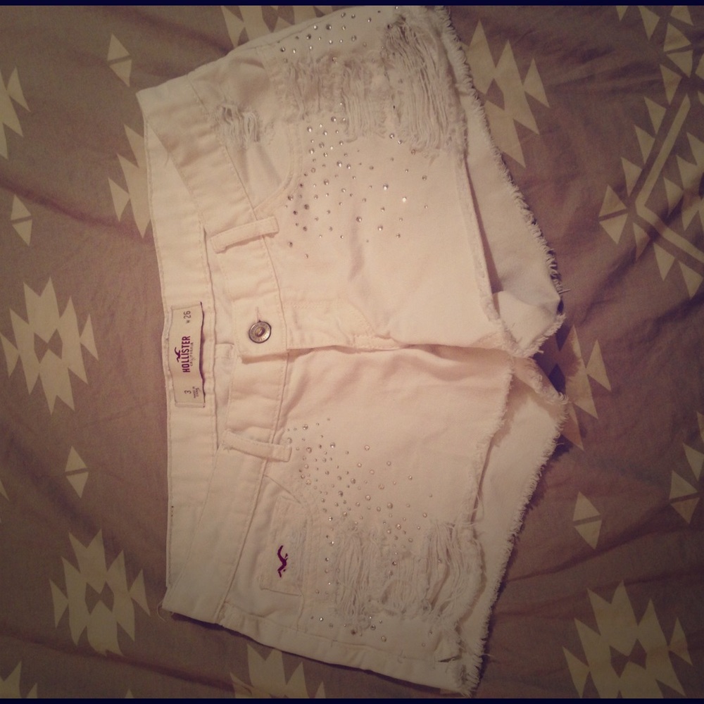 Hollister white shorts
