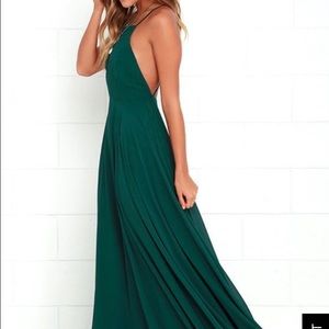 Green maxi dress