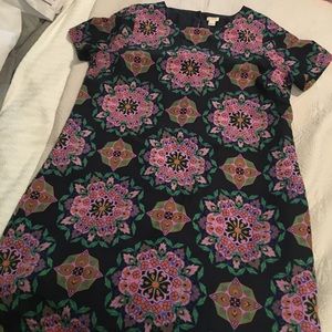 Gorgeous lined patterned J. Crew dress! EUC!
