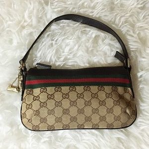 Gucci GG Monogram Shoulder Bag with Charms