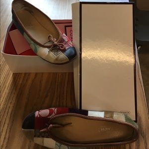 Coach multi-colored flats