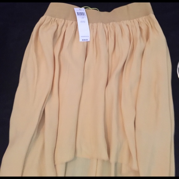 💥💥 Clearance. BCBG gold Hi Low skirt, brand new! - Picture 3 of 3