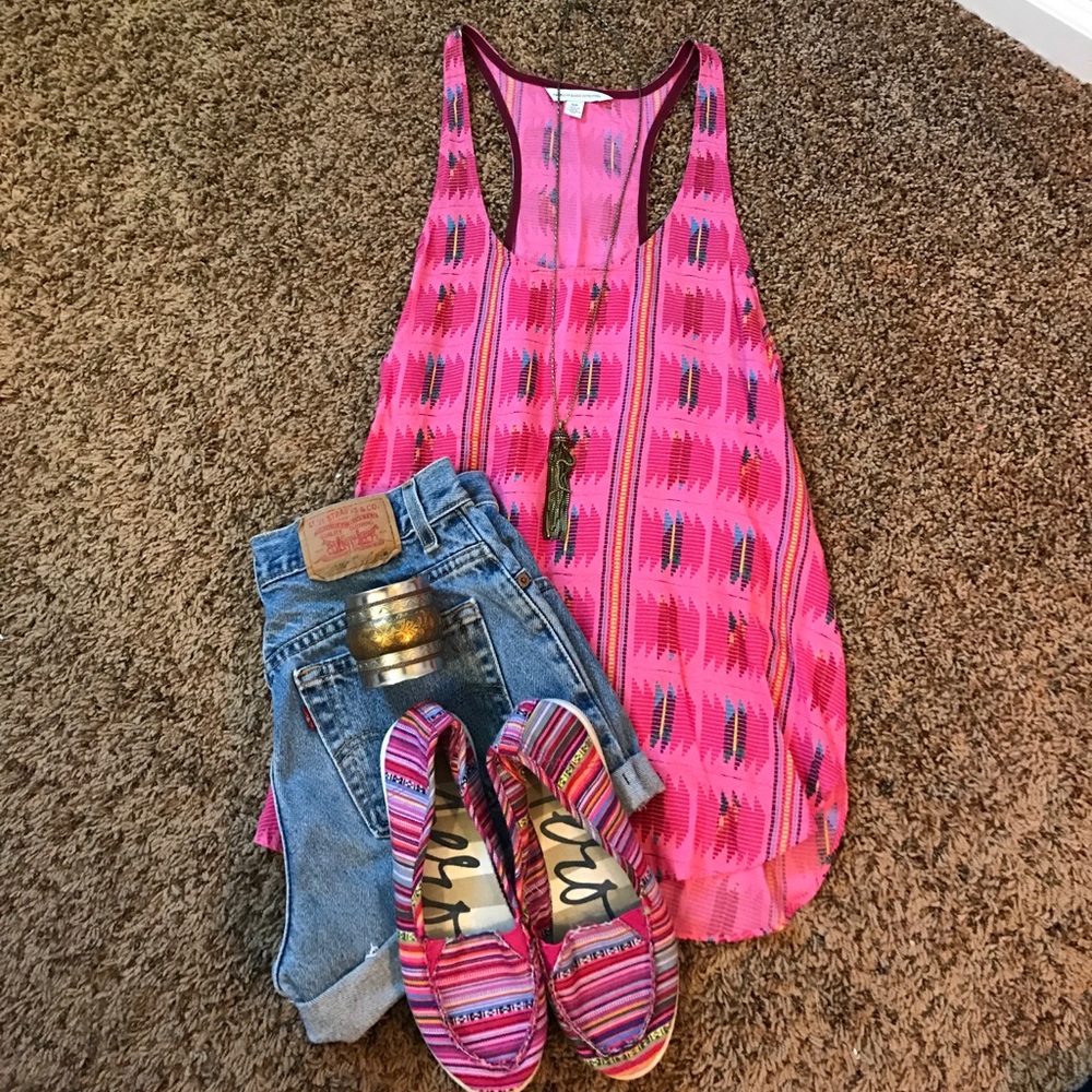 💓Hot Pink Aztec Tank Top💓