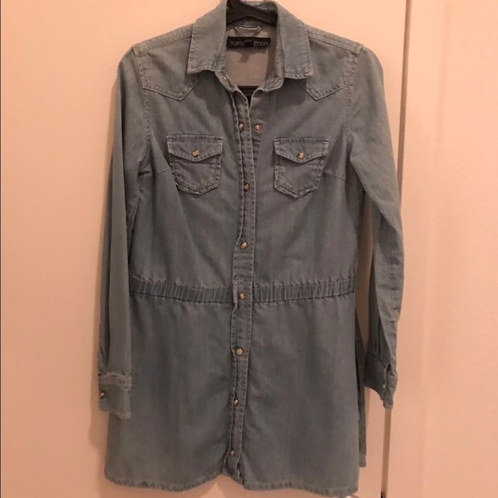 topshop denim dress
