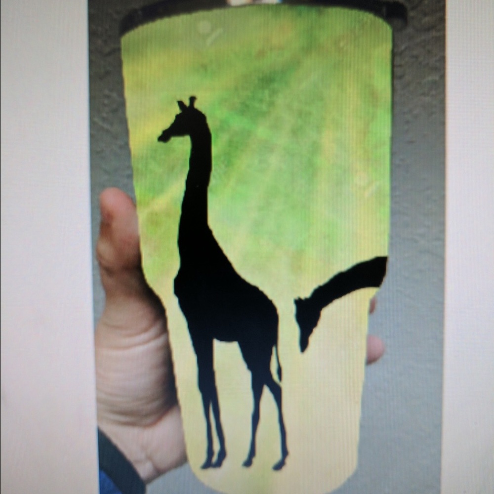 Giraffe custom wrapped 30oz Rtic.