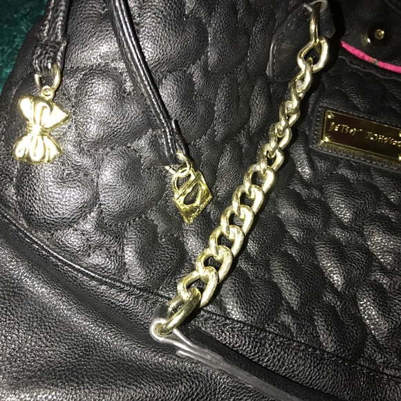 59 off Betsey Johnson Handbags Black Betsey Johnson Heart bag PRICE