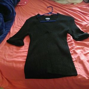 2 Black and blue sweater shirts