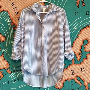 H&M Striped Button Up Tunic (Business Casual)
