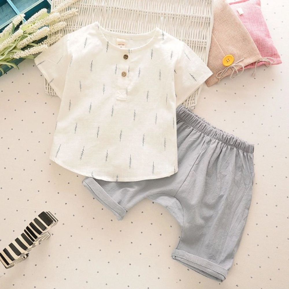 Boys summer linen set