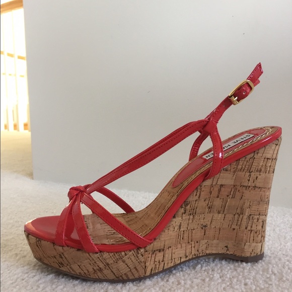 Steve Madden Shoes - NIB Cherry red Steve Madden cork wedges
