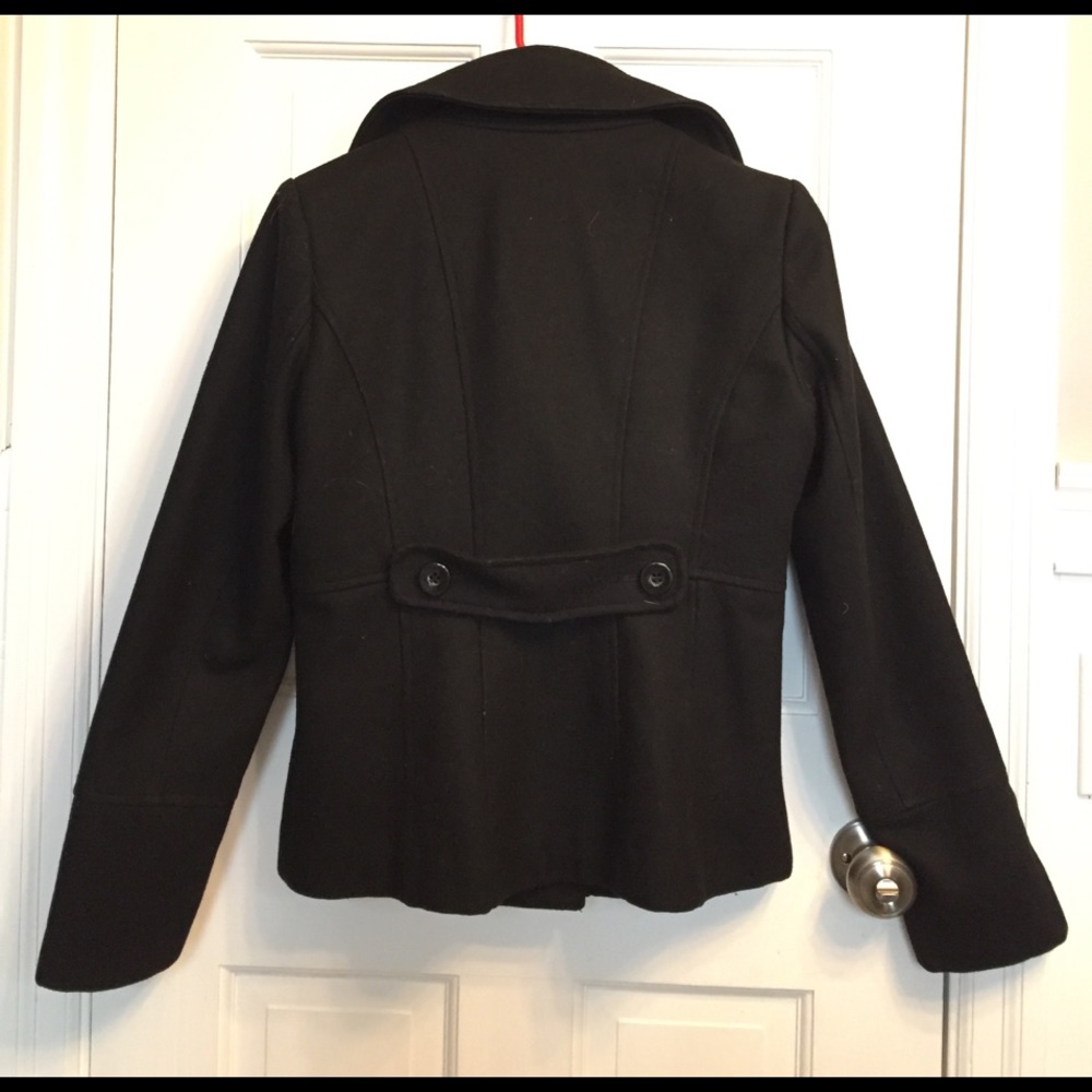 Guess Double-Breasted Wool Button-Up Peacoat - image 2