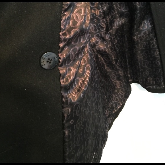 GUESS Double-Breasted Wool Button-Up Peacoat - Picture 3 of 6